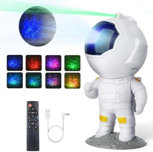 Veilleuse projecteur Astronaute LED - Ciel Etoile Galaxie Nébuleuse