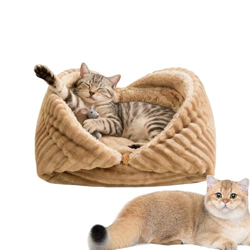 Maison pour chat d'intérieur de qualité en peluche douce - 2