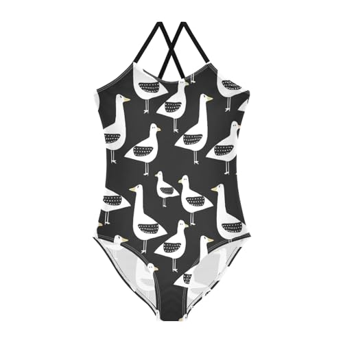 Duck Bird Girls One-Piece Swimsuit Beach Bathing Suit