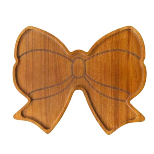Tableros de charcutería, Bandeja de Madera con Forma de Lazo, Tabla para Servir Aperitivos y postres, para Dulces, Aperitivos, Carne, Frutas, Fiestas, Navidad, cumpleaños, Bodas, Eventos de