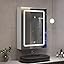 DICTAC Armoire Toilette Miroir Avec éclairage LED Et Prise 90x13.5x60cm