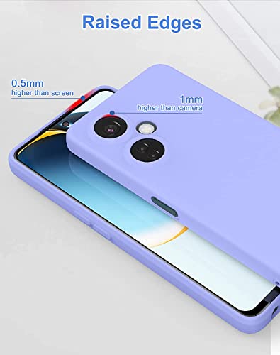 Image of Elzzi Microfiber Candy Case Compatible for Oneplus Nord CE3 Lite 5G Smooth Touch Cushion Liquid Soft Silicone Gel Rubber Phone Cases Non-Slip Full Body Protective Shockproof Back Cover - Purple
