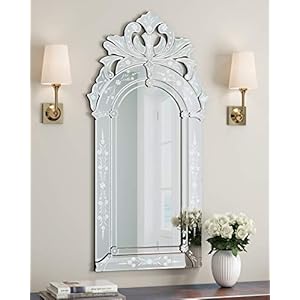 KOHROS Wall Mounted Squared Mirror, Venetian Mirror Decor for The Living Room, Bathroom, Bedroom (W 20″ X H 39.5″ Rectangle)