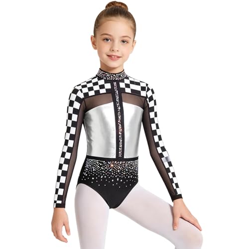 Unitard athlétique classe pour filles combinaison de sport au design patchwork soigné