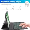 Funda con Teclado para Tablet Honor Magic Pad 2 12.3 pulgadas, Teclado Inalámbrico Bluetooth Desmontable con Touchpad y Retroiluminación de 7 Colores, Funda Tipo Folio Ultrafina y Ligera con Mouse, Negro 6