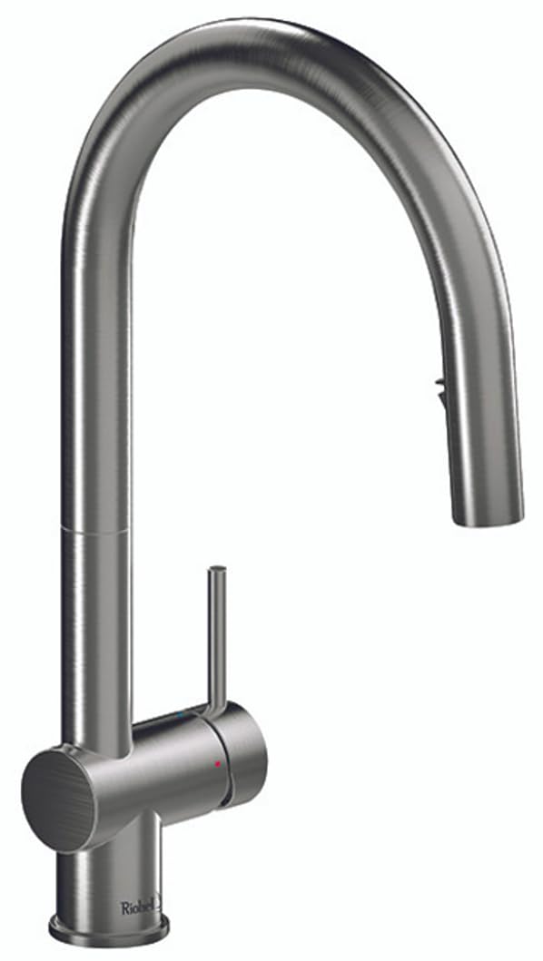 Riobel Azure Mixer With Pull Down Spray Stainless Steel Kitchen Tap from B&Q