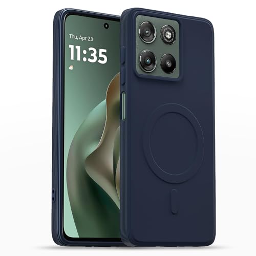 Image of Casotec Back Cover | MagFit Ring Design (Non-Magnetic) | Shockproof Protection | Anti-Slip Grip | Raised Camera Edges | Slim Protective Case for Motorola Moto G67 Power 5G / G57 Power 5G (Steel Blue)