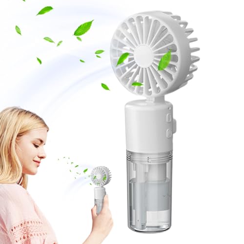Ventilatore a mano con nebulizzazione ad acqua - Ventilatore a mano nebulizzato, ventilatore a mano ricaricabile con nebulizzazione ad acqua | Ventilatore di raffreddamento portatile pieghevole per