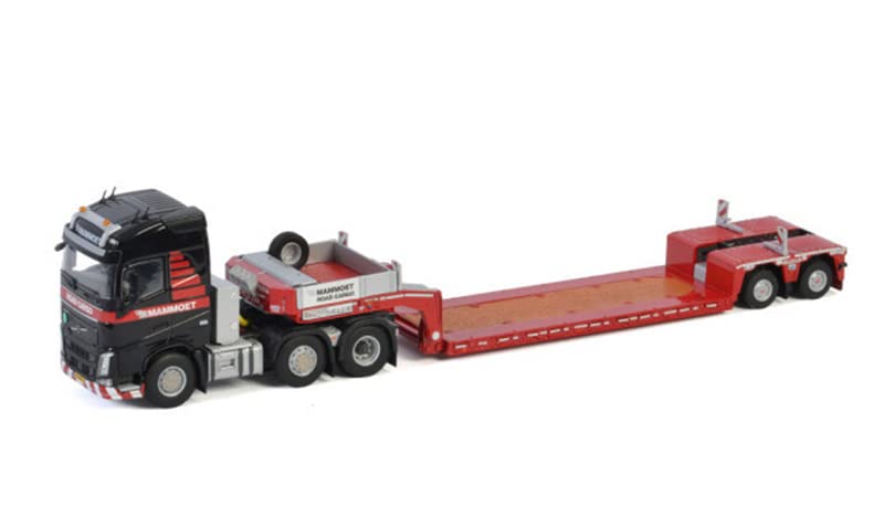 Mammoet for Volvo FH4 Globetrotter 6X2 TWINSTEER Low Loader Euro Mammoet 1/50 DIECAST Truck Pre-Built Model