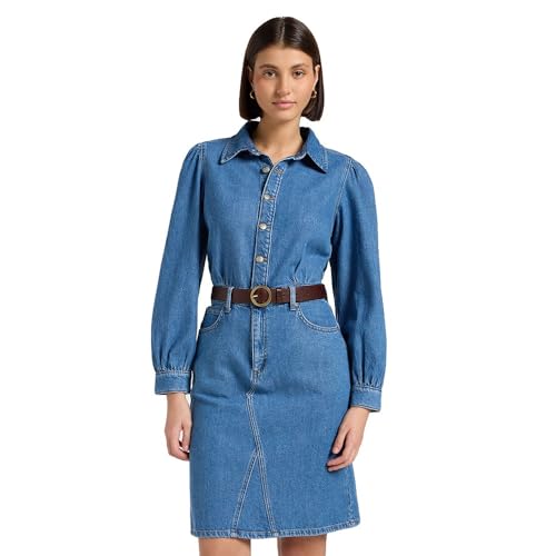 Robe décontractée femme Lee à manches longues en coton