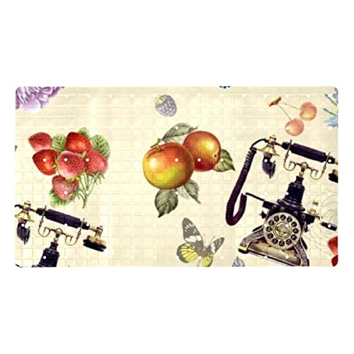 Tapis de bain antidérapant avec trous de drainage et ventouses
