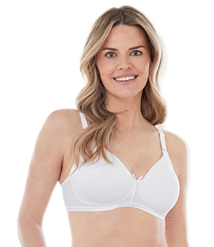 Bestform Women's 5006248 Striped Wireless Cotton Bra with Lightly-Lined Cups