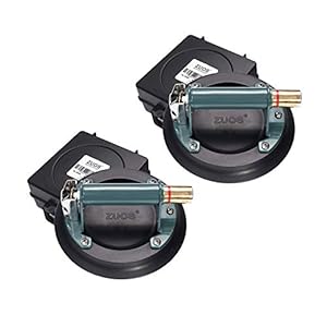 ZUOS 20,3 cm Glas-Saugnapf 2er-Set