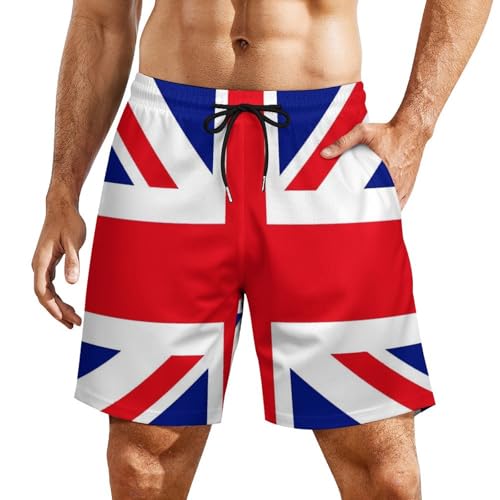 British Flag Men's Swim Trunk Quick-Dry Shorts with Mesh Lining And Pockets2