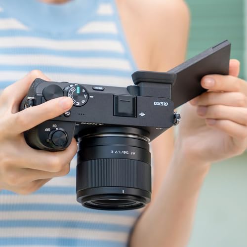 VILTROX Lente 56 mm f1.7 E para Sony e-Mount 56 mm F1.7 E Lente Retrato de Abertura Grande APS-C Com