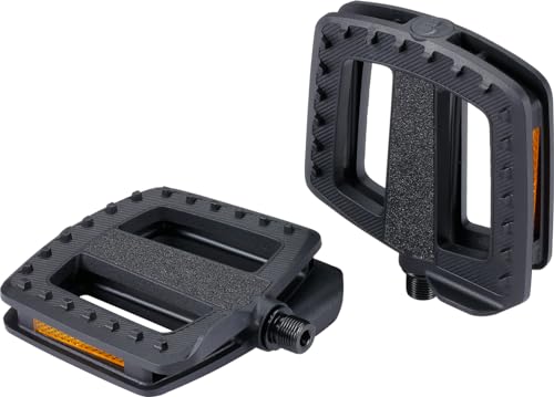 BBB Cycling ErgoBase Fahrradpedale | Große Plattform Ergonomische Fahrradpedale | Geeignet für Stadt-, Lasten- und E-Bikes | BPD-47, Schwarz