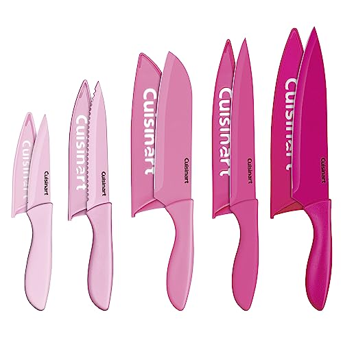 Cuisinart 10pc Ceramic Coated Color Knife Set Pink for BCRF C55 10PCPK