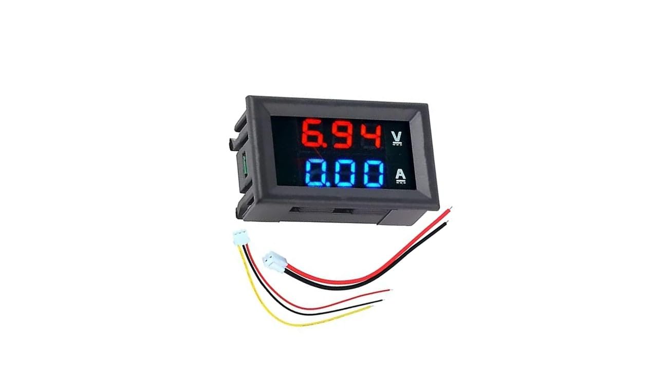 1pc CT-VA 100V 10A Dc Dual Led Red and Blue Display 0.56 Inch Digital Voltmeter Ammeter VA meter Monitor Panel 0-100Volt 10Ampere with Wire Connector for Battery Monitoring Power Supply Project-image-28