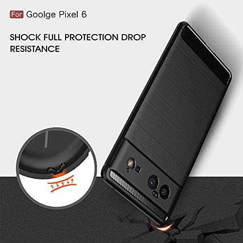 Coque Google Pixel 6 texture carbone bleu anti-choc élégante
