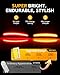 GSOWO 4 PCS LED Side Marker Light Kits for Chrysler 300 2015-2024, Full LED Strip Amber & Red Front Rear Bumper Light, Smoked Lens Fender Sidemarker Lamps, OEM Replacement