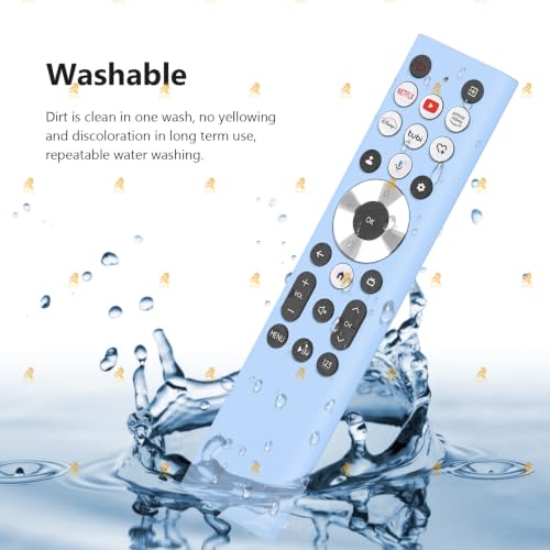 Image of RAYA Silicone Cover Compatible with 2026 Hisense TV Remote E7Q PRO / U6N PRO Model TV Remote Protection Case (Blue)