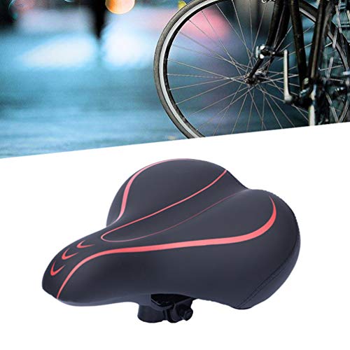 Assento de bicicleta Wakauto com bola dupla de absorção de choque, assento de bicicleta de couro mai