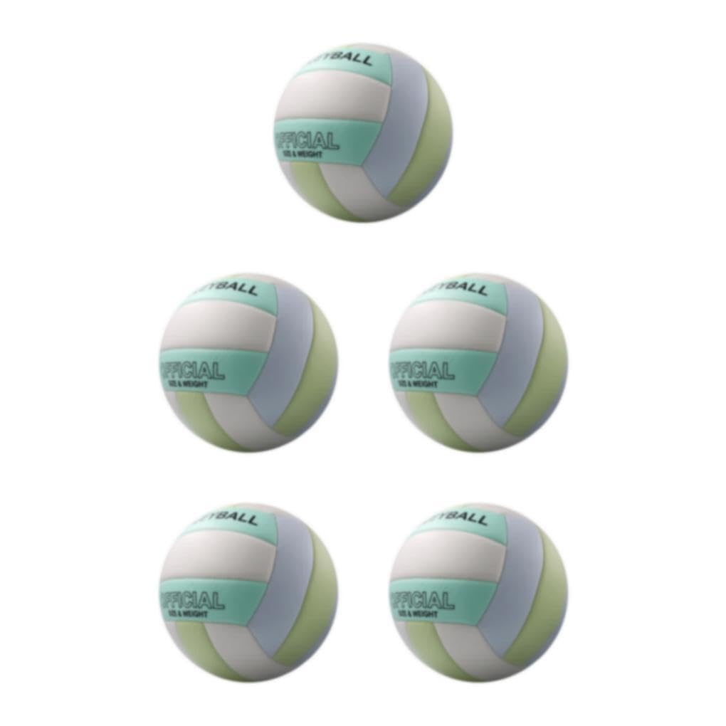 5 Ensemble de Volley-ball pour l'extérieur, ingrédients écologiques, artisanat exquis, Match Durable, entraînement en PVC, volley-ball en plein air, bleu