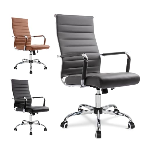 UEV Ergonomic Office Chair, PU Leather, Modern Design with Armrests & Casters, Adjustable Height, 360° Swivel, Supports Up to 150kg - Image 5