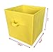 Sodynee Foldable Cloth Storage Cube Basket Bins Organizer Containers Drawers, 6 Pack, Yellow