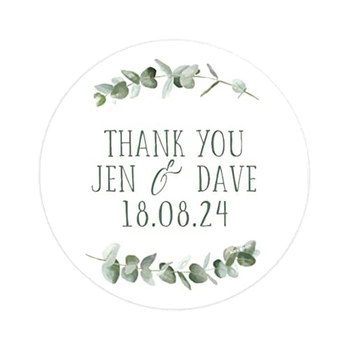Personalised wedding stickers thank you wedding labels favor