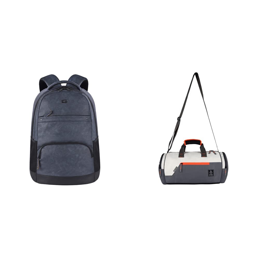 Gear Vintage2 Anti Theft Faux Leather 28 Ltrs Navy Laptop Backpack (LBPVG2LTH0501) Polyester 38 cms Grey Travel Duffle (DUFCRSTNG0406) (B089MSNS5T) Amazon Price History, Amazon Price Tracker