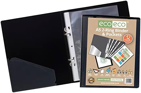 EcoEco A4 100% Recycled Bag Multi Punched Pocket 45 Microns Pk100 Open - View #10