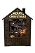Clever Creations Wooden Christmas Advent Calendar, Countdown to Christmas, LED Holiday Decoration, Battery Operated, Ski Village