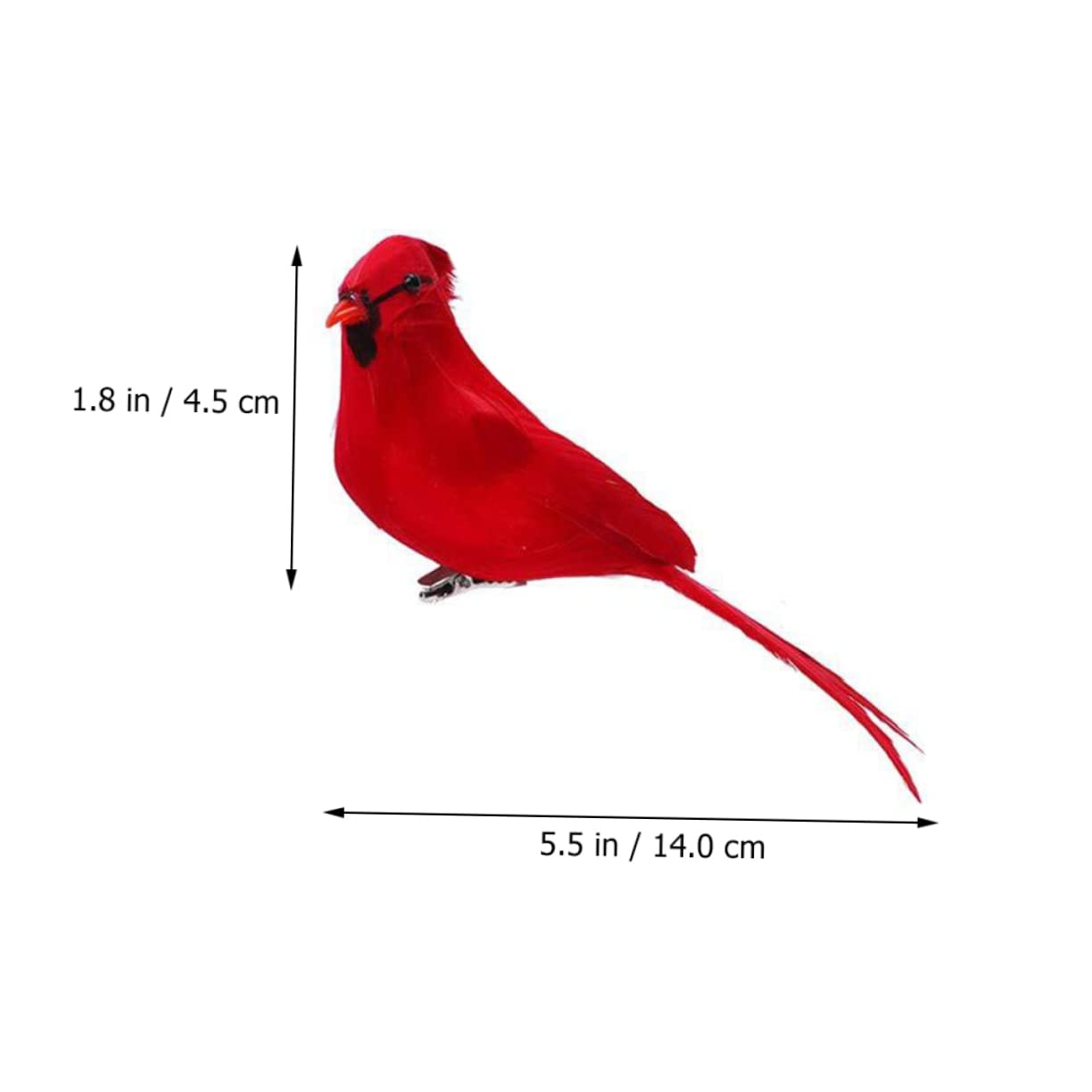 12pezzi Statua di Uccelli Natalizi con Clip Decorazione Realistica per Albero di Natale Figura di Uccelli Cardinali Natalizi Statuina per Ghirlande e Composizioni
