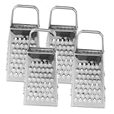 DOITOOL 4 Stück Edelstahl Vierseitige Käseraspel Multipurpose Küchenreibe für Käse Zitrone Obst...