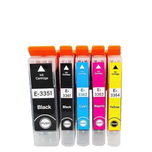 Cartouche d'encre T3351 T3361 33XL compatible pour Expression XP-630 et XP-530 (Pack de 5)