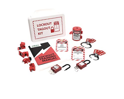Zing Green Products 7136 Electrical Lockout Tagout Kit, White