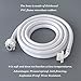 Washing Machine Inlet Hose, Burst Proof Washing Machine Water Inlet Pipe, Washer Pipe with Connectors, Water Inlet Connection Supply Line, White Long Universal PVC Hose (1.5 m/ 5 ft)