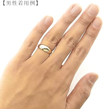 Amazon | 【エメットジュエリー】 月型甲丸 リング 18金 K18 イエロー