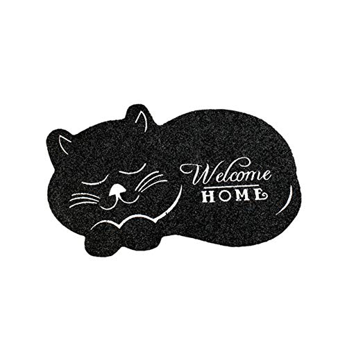 En Forme De Chat Intérieur Irrégulier Mignon Paillasson Salon Animal Imprimé Pour Tapis De Sol...