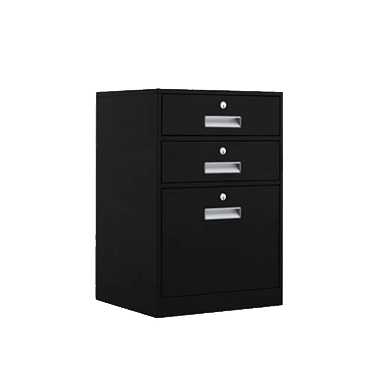 SaryEdge Versatile Floor Standing Low Cabinets with Desk DrawersStylish Office & Living Room Storage Solutions for Files Folders and Home Decoration,Black-Einheitsgr??e