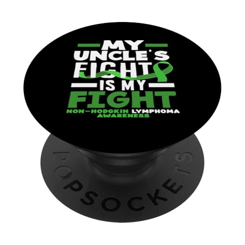 Concientización sobre el linfoma no Hodgkin Cinta de lima de lucha de mi tío PopSockets PopGrip Adhesivo