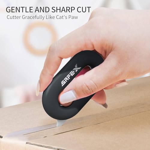 Image of Ceramic Box Cutter Retractable, Safety, Cute, Magnetic Package Opener, Box Opener Cutter for Daily Online Shopping /Kitchen /Office /Baby Beauty Gift Unpacking