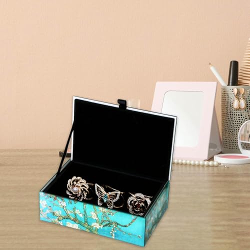 Rangement de bagues et colliers efficace grâce à la boîte à bijoux en verre à compartiments