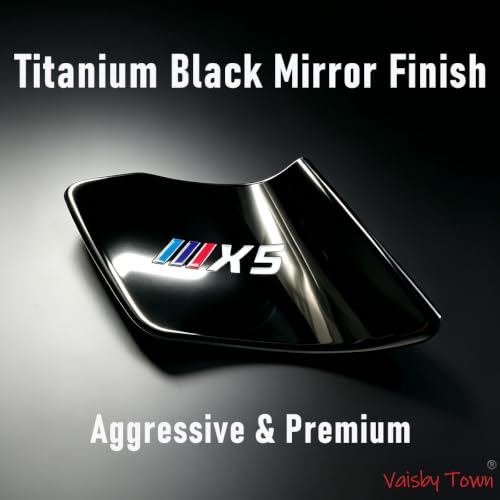Image of Car Inner Door Handle Panel Covers compatible with BMW X5 2019-2026 | Titanium Black Interior Trim Accessories, 4 pcs for Front and Rear