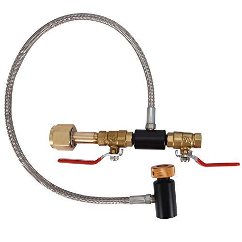 G1/2 CO2 adapter do napełniania cylindra z wężem do napełniania zbiornika, adapter bezpośredni (bez ciśnienia, 61 cm)