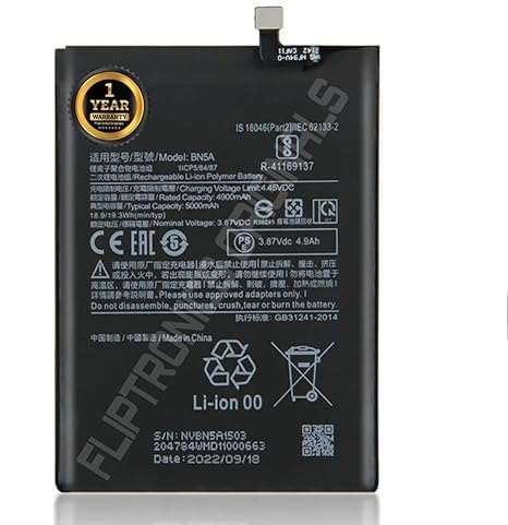 Image of BN5A Battery for Redmi Note 10 5G / Poco M3 Pro 5G Battery with 1 Year Warranty** (DD178)