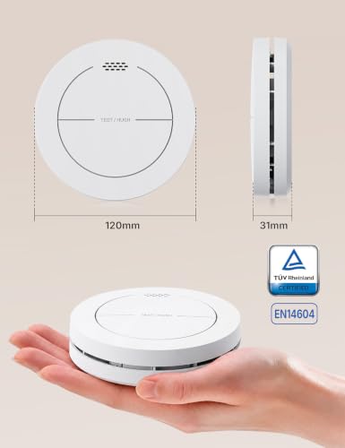 Safeliveo Rauchmelder 5er Set,10 Jahre Batterie Standalone Feuermelder