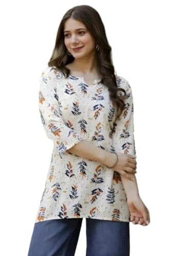 Image of Cotton Printed Short Kurti for Women