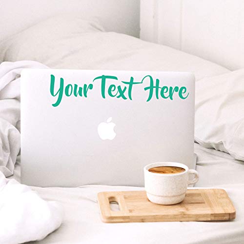 Custom Personalized Text Decal Two Line Bumper Sticker For Car Windows, Boats, Rv, Coolers, Mailbox, And Laptops (25 Colors Including Glitter) #TOP1